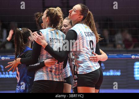 Argentinische Volleyballnationalmannschaft (Las Panteras). Damen-Volleyball. Stockfoto