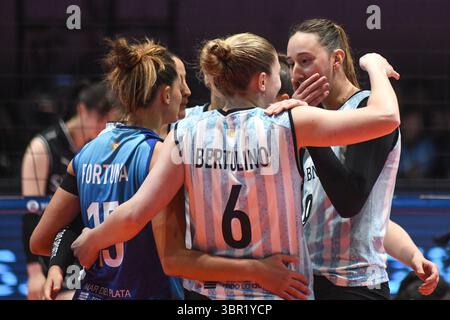Argentinische Volleyballnationalmannschaft (Las Panteras). Damen-Volleyball. Stockfoto