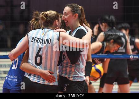 Argentinische Volleyballnationalmannschaft (Las Panteras). Damen-Volleyball. Stockfoto