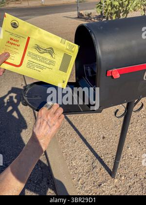 Die Wahlabstimmungen für die Wahlen in Tucson, Arizona, wurden abgeschlossen Stockfoto