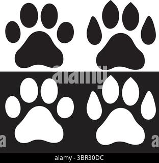 Dog Paw Print Symbol – niedlicher Haustier Fußabdruck Vektor für Tier Logos und Designs Stock Vektor