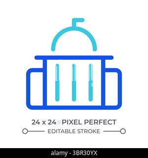 Symbol für die farbenfrohe linienoberfläche des Kapitols der Regierung Stock Vektor
