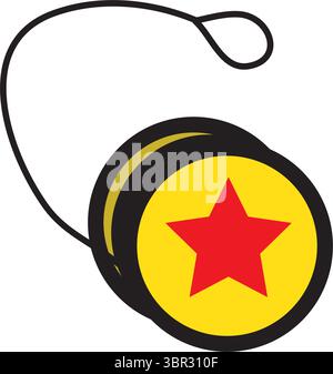 Yo Yo Vektor flach Symbol Design Illustration. Symbol auf weißem Hintergrund EPS 10-Datei Stock Vektor