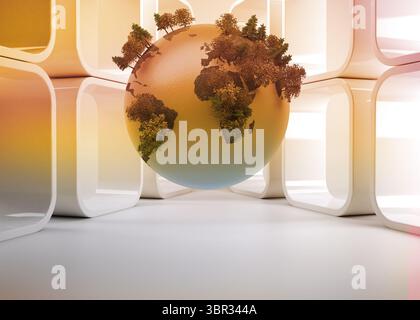 Globus auf abstrakten Hintergrund Stockfoto