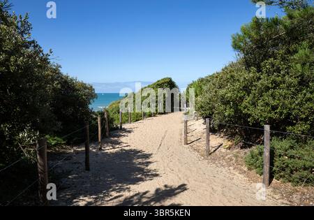 Zollweg in Talmont Saint Hilaire (Vendée - Frankreich) Stockfoto