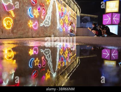 28. Juli 2020, Peking, China: Der Nachtmarkt wird am 28. Juli 2020 in Peking, China, wiedereröffnet. (Kreditbild: © TPG via ZUMA Press) Stockfoto