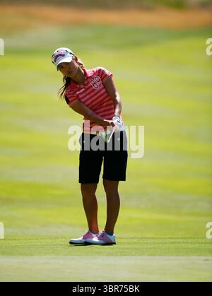 Momoko Ueda bei den Ricoh Womens British Open 2008, Sunningdale (alt) GC, Surrey. UK. Foto: Mark Newcombe / www.visionsingolf.com die Ricoh Women’s British Open 2008 fanden vom 31. Juli bis 3. August auf dem Old Course des Sunningdale Golf Club in Berkshire, England, statt. Stockfoto