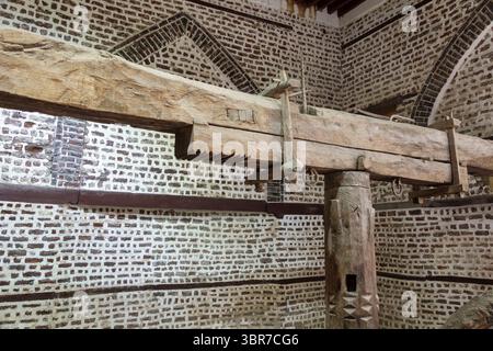 Das Amasyali-Haus und das Abu Shahin-Haus mit seiner Mühle in Rashid, bekannt als Rosetta, Nordküste Ägyptens. Stockfoto