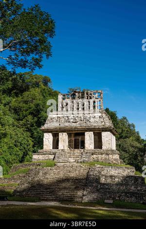 30. Juli 2018, Palenque, Chiapas, Mexiko: Der Sonnentempel in den Ruinen der Maya-Stadt Palenque, Nationalpark Palenque, Chiapas, Mexiko. Ein UNESCO-Weltkulturerbe. (Kreditbild: © Jon G. Fuller, Jr/VW Bilder via ZUMA Wire) Stockfoto