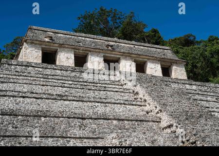 30. Juli 2018, Palenque, Chiapas, Mexiko: Der Tempel der Inschriften in den Ruinen der Maya-Stadt Palenque, Nationalpark Palenque, Chiapas, Mexiko. Ein UNESCO-Weltkulturerbe. (Kreditbild: © Jon G. Fuller, Jr/VW Bilder via ZUMA Wire) Stockfoto