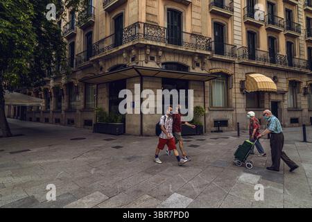 11. August 2020, Barcelona, Katalonien: Das Colon ist eines der rund 75 % der Hotels in Barcelona, die aufgrund der anhaltenden Coronavirus-Krise geschlossen bleiben. Der Tourismus ist in der katalanischen Hauptstadt auf 12 % gesunken, nachdem Frankreich, das Vereinigte Königreich und Deutschland „Reiseverbote“ verhängt hatten. (Foto: © Matthias Oesterle/ZUMA Wire) Stockfoto
