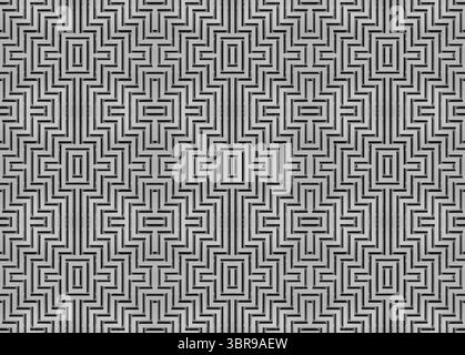 Ein Muster aus grauer Metalloberfläche mit geometrischem Zickzack Stockfoto