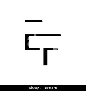 EF Initial minimalistisches modernes abstraktes Logo-Design. E F EF Initial Logo Letter mit minimalistischem Konzept. Stock Vektor