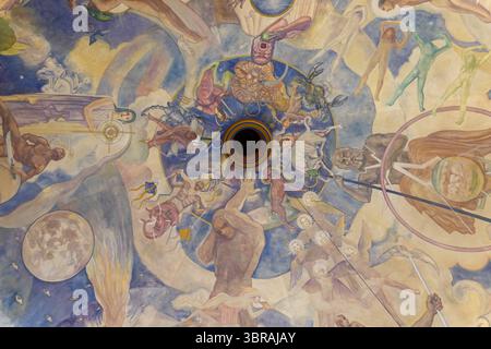 Himmelsmosaik an der Rotunda-Decke Stockfoto