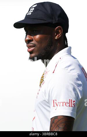Lords Cricket Gound, London, Großbritannien. Juli 2025. Dritter Rothesay Cricket Test, Tag 2, England gegen Indien; Jofra Archer of England Credit: Action Plus Sports/Alamy Live News Stockfoto