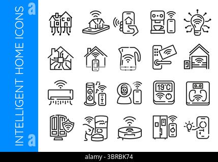 Symbole Für Intelligentes Zuhause Stock Vektor