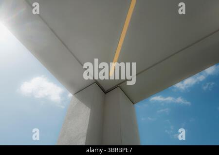 Architektonische Details, Flachwinkelansicht, Hammer Museum, Westwood, Los Angeles, Kalifornien, USA Stockfoto