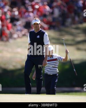 Ian Poulter am letzten Tag beim Ryder Cup 2012 USA Bildnachweis: Mark Newcombe / www.visionsingolf.com Stockfoto