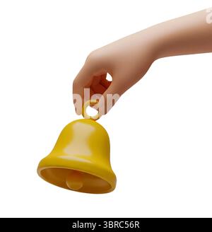 Hand halten ein minimalistisches 3D-Rendering in einem weichen und glatten Renderer Stockfoto