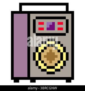 Lautsprecher im Pixel-Art-Stil Stock Vektor
