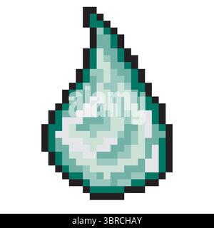 Wassertropfen im Pixelstil Stock Vektor