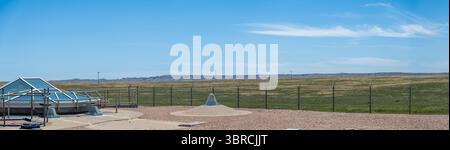 Blick auf das Delta-09 Minuteman Missile Silo in der kargen Landschaft von South Dakota Stockfoto