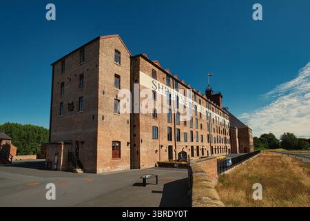 Flax Mill Maltings Hauptfassade Stockfoto