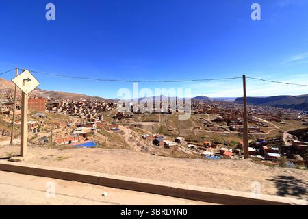 Der Blick über Potosi in Bolivien Stockfoto