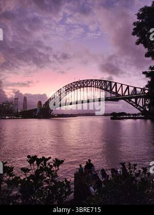Sidney Wahrzeichen Opernhaus Hafenbrücke Stockfoto