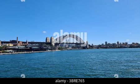 Sidney Wahrzeichen Opernhaus Hafenbrücke Stockfoto