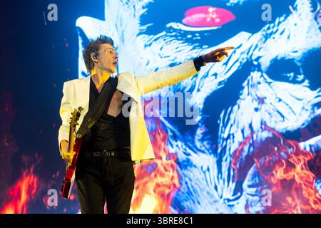 John Taylor von Duran Duran tritt am 20. Juni 2025 live im Ippodromo SNAI in Mailand auf Stockfoto