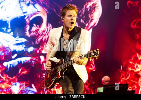 Dom Brown von Duran Duran tritt am 20. Juni 2025 live im Ippodromo SNAI in Mailand auf Stockfoto