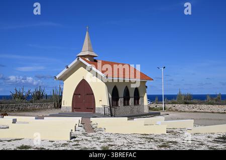 Aruba, Noord - aus der Vogelperspektive über die Alto Vista Kapelle Stockfoto