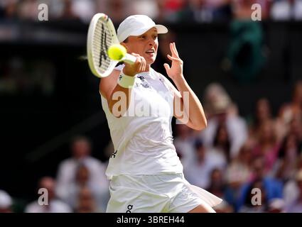 Am 13. Tag der Wimbledon Championships 2025 im All England Lawn Tennis and Croquet Club, London. Bilddatum: Samstag, 12. Juli 2025. Stockfoto