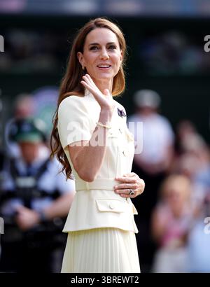 Am 13. Tag der Wimbledon Championships 2025 im All England Lawn Tennis and Croquet Club, London. Bilddatum: Samstag, 12. Juli 2025. Stockfoto