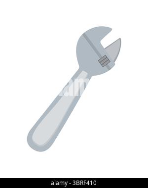 Verstellbarer Metallschlüssel. Vektorabbildung Stock Vektor