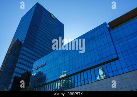 Der TD Bank Tower & Microsoft Hauptsitz an der Howe Street im Zentrum von Vancouver, BC. Stockfoto