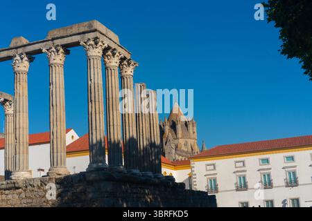 Römischer Tempel, Evora, Portugal Stockfoto