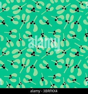 Nahtloses Wintermuster mit Mistel für Weihnachtsgeschenke und -Stoffe, Textilien, Bettwäsche und Verpackungen Stockfoto