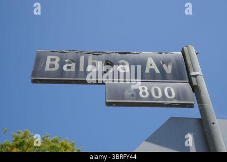 Encino, Kalifornien, USA 11. Juli 2025 Balboa Avenue am 11. Juli 2025 in Encino, Kalifornien, USA. Foto: Barry King/Alamy Stock Photo Stockfoto