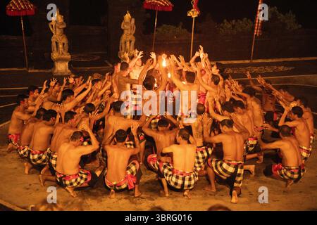 Uluwatu Tempel Kecak Tanz, Bali Indonesien Stockfoto