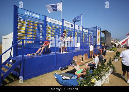 Am zweiten Tag der Open Championship 2013, Muirfield, Scotalnd Picture Credit: Mark Newcombe / visionsingolf.com die Open Championship 2013 (142. Ausgabe) fand vom 18. Bis 21. Juli 2013 in Muirfield Golf Links in Gullane, Schottland statt – ein berühmter Veranstaltungsort, der für Präzision und Bestrafung von Fehlern bekannt ist Stockfoto
