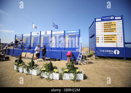 Am zweiten Tag der Open Championship 2013, Muirfield, Scotalnd Picture Credit: Mark Newcombe / visionsingolf.com die Open Championship 2013 (142. Ausgabe) fand vom 18. Bis 21. Juli 2013 in Muirfield Golf Links in Gullane, Schottland statt – ein berühmter Veranstaltungsort, der für Präzision und Bestrafung von Fehlern bekannt ist Stockfoto