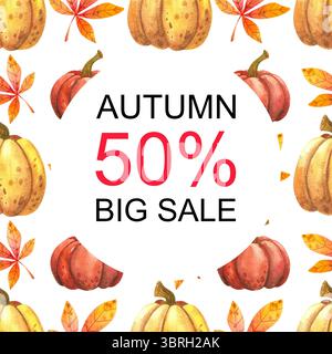 Trendige abstrakte quadratische Vorlagen mit floralen und geometrischen Elementen. Handgezeichnete Aquarellillustration. Geeignet für Social-Media-Beiträge, mobile Apps, Stockfoto