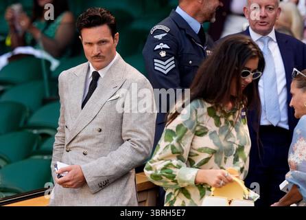 Arthur Borges am 13. Tag der Wimbledon Championships 2025 im All England Lawn Tennis and Croquet Club in London. Bilddatum: Samstag, 12. Juli 2025. Stockfoto