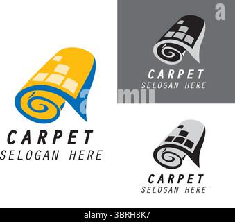 Teppichlogo Vektor-Design Stock Vektor