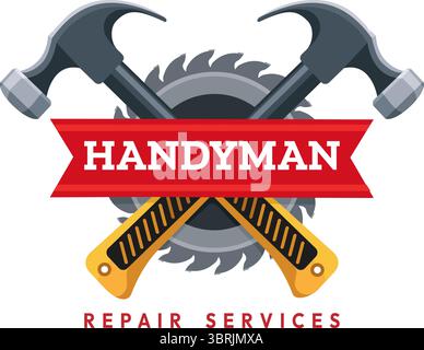Buntes Handwerker-Logo Stock Vektor