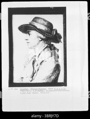 Ludwig Ferdinand Huber mit Hut, von Dora Stock. Stockfoto