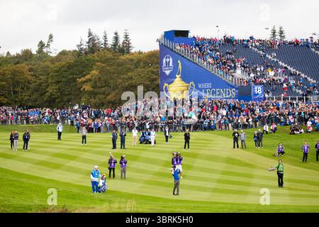 Am 3. Tag des Ryder Cup 2014, Gleneagles, Scotland Picture Credit: Mark Newcombe / visionsingolf.com der Ryder Cup 2014 war die 40. Ausgabe dieses renommierten zweijährlichen Golfturniers zwischen Teams aus Europa und den Vereinigten Staaten. Vom 26. Bis 28. September 2014 auf dem PGA Centenary Course in Gleneagles in Schottland verteidigte Europa den Titel mit einem befehlenden Sieg.​ Stockfoto