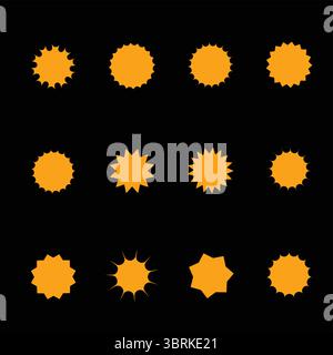Set mit goldenen Sternformen Stock Vektor